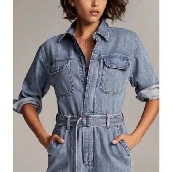 Denim Forum Pants - Denim Forum Margot Utility Classic jumpsuit